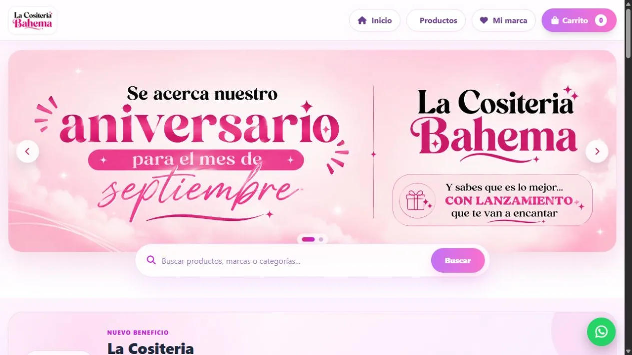Tienda virtual de La Cositería Bahema