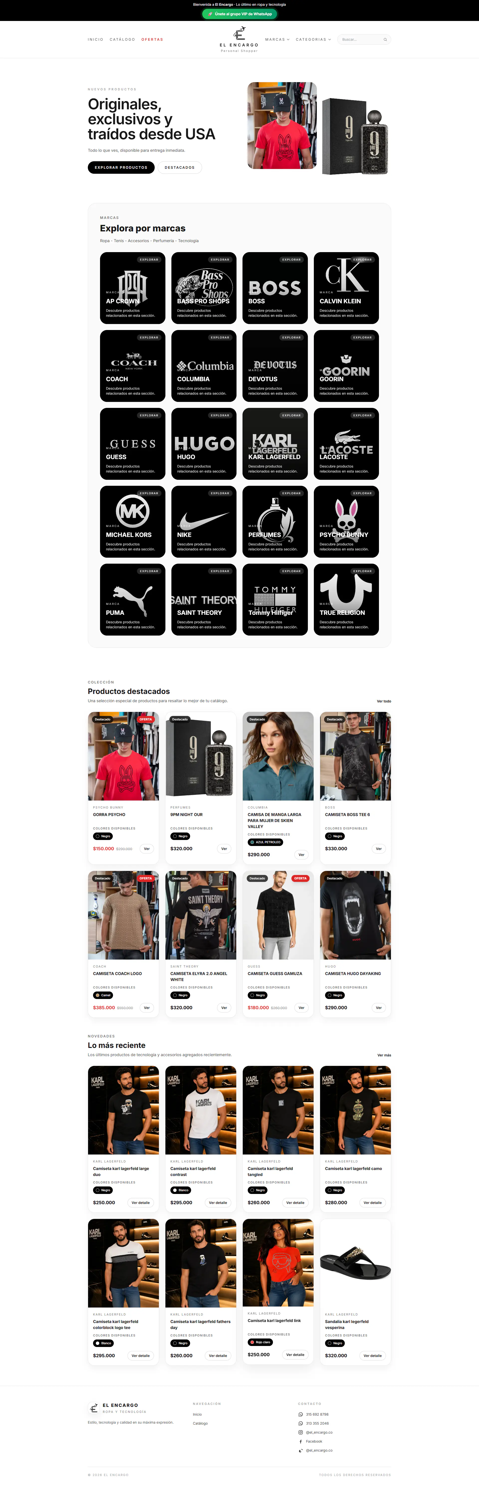 El Encargo Personal Shopper - Sistema de tienda